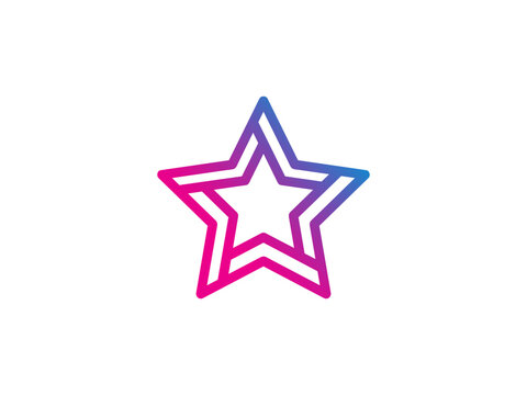 Abstract star logo icon design template elements