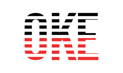 OKE three initial letter iconic line negative space minimal logo design vector template. monogram, abstract, wordmark, business, typography, minimalist, brand, company, flat, modern, unique, simple