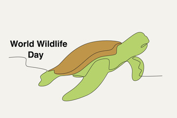 A turtle is swimming