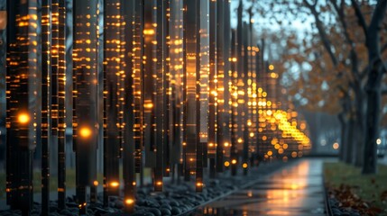 Data Visualization of Lighted Up Poles in Urban Landscape