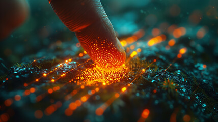 fingerprint scanner embedded in a smart device.