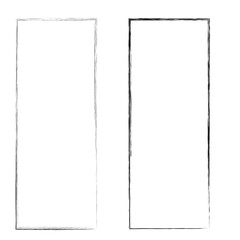 Grunge square and rectangle frames. Ink empty black boxes set. Rectangle borders collections. Rubber square stamp imprint. Vector illustration isolated on white background. eps 10