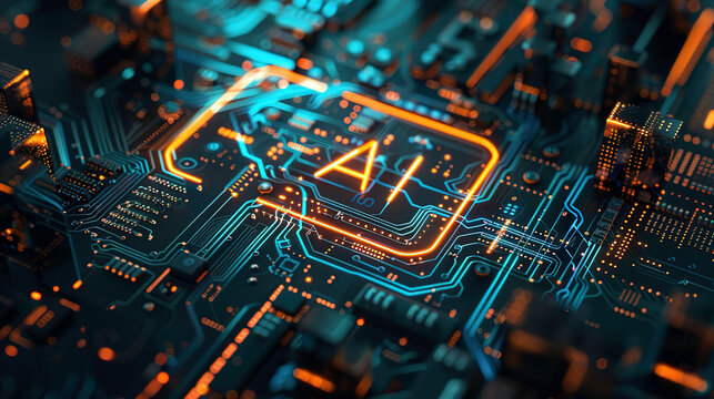 a silicon chip with the word ai
