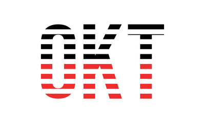 OKT three initial letter iconic line negative space minimal logo design vector template. monogram, abstract, wordmark, business, typography, minimalist, brand, company, flat, modern, unique, simple