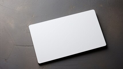 White textured business card mockup on grey background