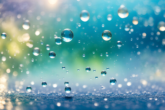 Flat plexiglass with small water drops, close up realistic photo, background, soft shades of veins, ultra realistic, bokeh, soft ambience lighting