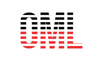 OML three initial letter iconic line negative space minimal logo design vector template. monogram, abstract, wordmark, business, typography, minimalist, brand, company, flat, modern, unique, simple