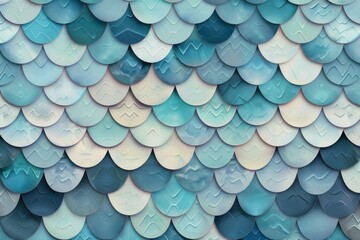 Background Texture Pattern in the Style of Scaled Serenity - Patterns inspired by fish scales in calming colors created with Generative AI Technology
