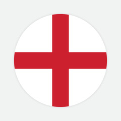 Obraz premium England national flag vector icon design. England circle flag. Round of England flag. 