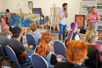  Participants of the International Symposium of Painting First Moscow International Art Fair at...