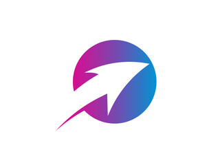 Abstract business logo icon design template with arrow. arrow vector logo