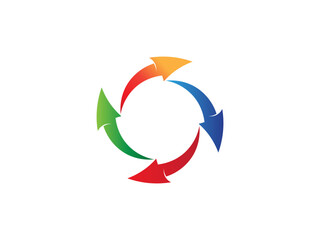 Abstract business logo icon design template with arrow. arrow vector logo