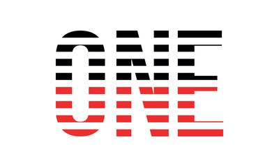 ONE three initial letter iconic line negative space minimal logo design vector template. monogram, abstract, wordmark, business, typography, minimalist, brand, company, flat, modern, unique, simple