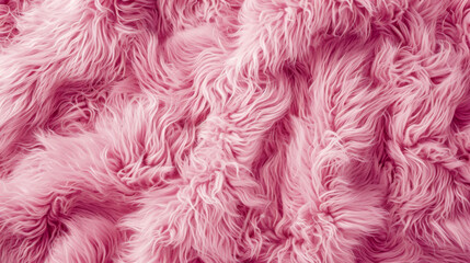 A luxurious pink fur texture, showcasing soft and plush fibers that create a cozy and inviting feel.