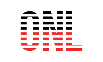 ONL three initial letter iconic line negative space minimal logo design vector template. monogram, abstract, wordmark, business, typography, minimalist, brand, company, flat, modern, unique, simple