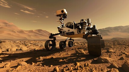 Mars Rover Exploring the Red Planets Surface