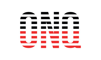 ONQ three initial letter iconic line negative space minimal logo design vector template. monogram, abstract, wordmark, business, typography, minimalist, brand, company, flat, modern, unique, simple