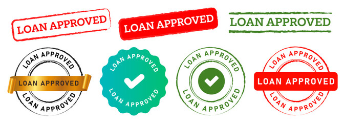 loam approved rectangle and circle stamp label sticker sign for agreement