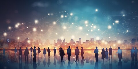 People network across the world. connected people. social media, influencer, networking abstract background.