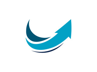 Obraz na płótnie Canvas Abstract business logo icon design template with arrow. arrow logo design vector