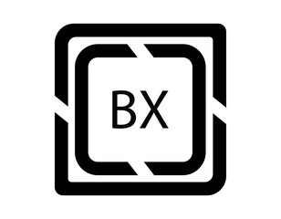BX logo design template vector. BX Business abstract connection vector logo. BX icon circle logotype
