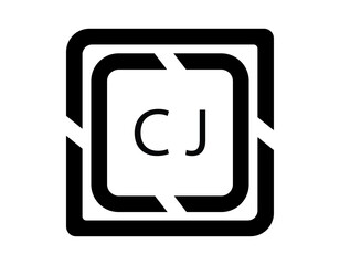 CJ logo design template vector. CJ Business abstract connection vector logo. CJ icon circle logotype
