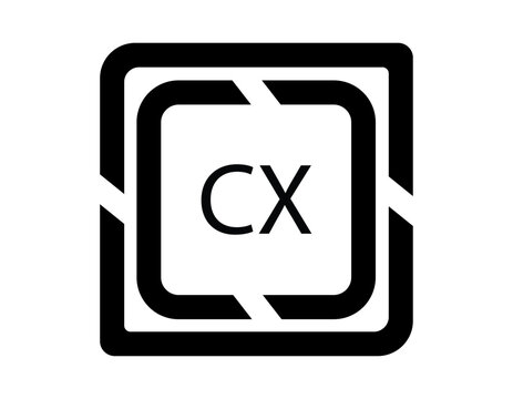 CX logo design template vector. CX Business abstract connection vector logo. CX icon circle logotype
