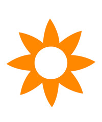 Flower clip art design on plain white transparent isolated background for card, shirt, hoodie, sweatshirt, apparel, tag, mug, icon, poster or badge