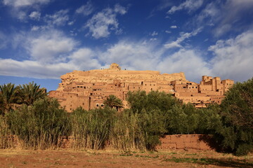 Aït Benhaddou is a historic ksar ,fortified village, along the former caravan route between the Sahara and Marrakesh in Morocco