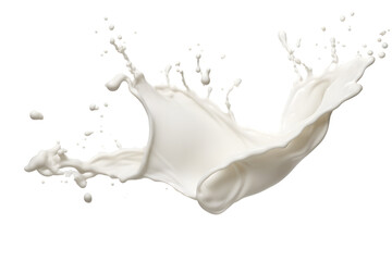 Milk splash isolated on transparent background