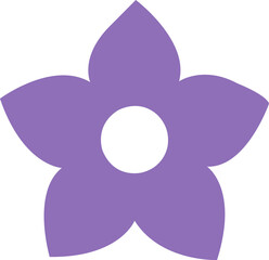 Flower clip art design on plain white transparent isolated background for card, shirt, hoodie, sweatshirt, apparel, tag, mug, icon, poster or badge