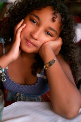 Beautiful Cute Mixed Race African American Girl Child - 751625095