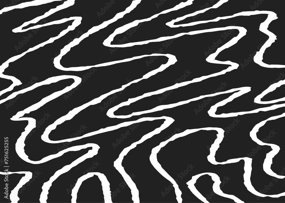 Poster abstract background with grunge wavy and curly lines pattern