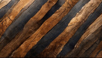 Obraz premium Dark wood texture background surface with old natural pattern, texture of retro plank wood, 