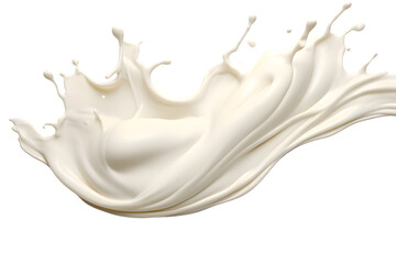 Fototapeta premium Milk splash isolated on transparent background
