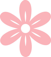 Flower clip art design on plain white transparent isolated background for card, shirt, hoodie, sweatshirt, apparel, tag, mug, icon, poster or badge