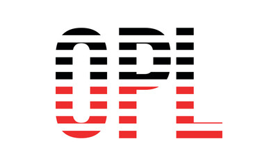 OPL three initial letter iconic line negative space minimal logo design vector template. monogram, abstract, wordmark, business, typography, minimalist, brand, company, flat, modern, unique, simple