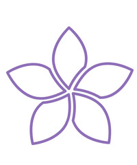 Flower clip art design on plain white transparent isolated background for card, shirt, hoodie, sweatshirt, apparel, tag, mug, icon, poster or badge