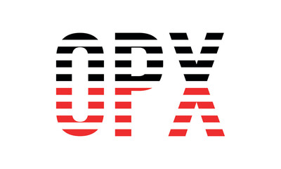 OPX three initial letter iconic line negative space minimal logo design vector template. monogram, abstract, wordmark, business, typography, minimalist, brand, company, flat, modern, unique, simple