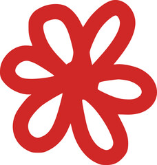 Flower clip art design on plain white transparent isolated background for card, shirt, hoodie, sweatshirt, apparel, tag, mug, icon, poster or badge