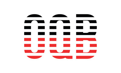 OQB three initial letter iconic line negative space minimal logo design vector template. monogram, abstract, wordmark, business, typography, minimalist, brand, company, flat, modern, unique, simple