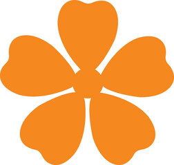 Flower clip art design on plain white transparent isolated background for card, shirt, hoodie, sweatshirt, apparel, tag, mug, icon, poster or badge