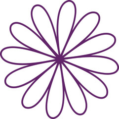 Flower clip art design on plain white transparent isolated background for card, shirt, hoodie, sweatshirt, apparel, tag, mug, icon, poster or badge