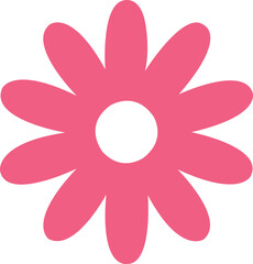 Flower clip art design on plain white transparent isolated background for card, shirt, hoodie, sweatshirt, apparel, tag, mug, icon, poster or badge