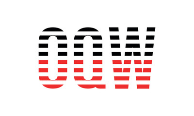 OQW three initial letter iconic line negative space minimal logo design vector template. monogram, abstract, wordmark, business, typography, minimalist, brand, company, flat, modern, unique, simple