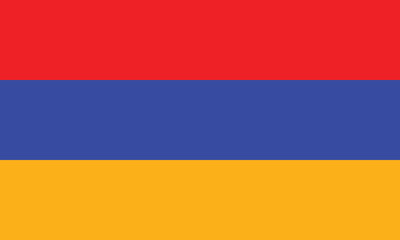 Flat Illustration of the Armenia flag. Armenia national flag design. 