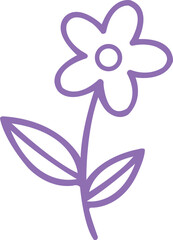 Flower clip art design on plain white transparent isolated background for card, shirt, hoodie, sweatshirt, apparel, tag, mug, icon, poster or badge