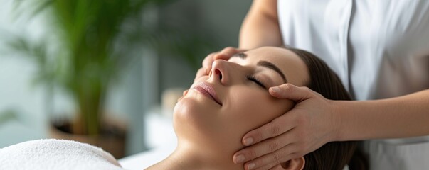 Craniosacral therapist massaging the neck