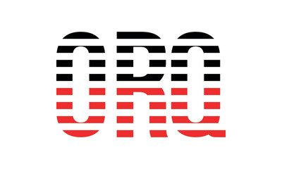 ORQ three initial letter iconic line negative space minimal logo design vector template. monogram, abstract, wordmark, business, typography, minimalist, brand, company, flat, modern, unique, simple