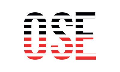 OSE three initial letter iconic line negative space minimal logo design vector template. monogram, abstract, wordmark, business, typography, minimalist, brand, company, flat, modern, unique, simple